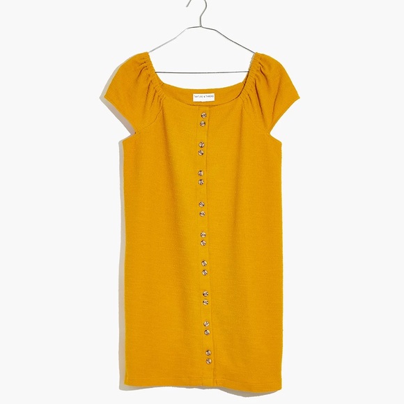 Madewell Texture & Thread Cap-Sleeve Dress - Picture 1 of 3